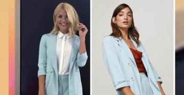 Holly Willoughby outfit today: This Morning host wows in powder blue Miss Selfridge suit