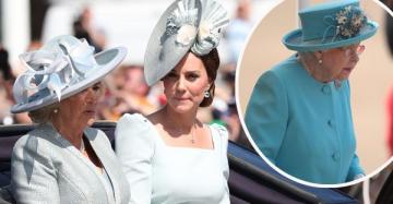 Kate Middleton Trooping The Colour: Duchess of Cambridge matches the Queen in ice blue Alexander McQueen dress