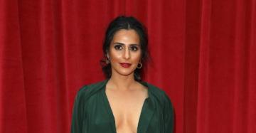 Coronation Street’s Sair Khan risks wardrobe malfunction in daring dress at British Soap Awards