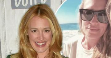 Cat Deeley covers up growing pregnancy bump as she glows on the beach during Earth Day celebrations