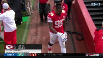 Chris Jones Ejected After Illegal Cheap Shot | Jaguars vs. Chiefs | NFL