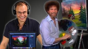 An Animator ReCreates A Bob Ross Painting In Photoshop