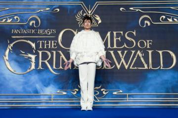 Oh My Godric! Ezra Miller Dressed as Hedwig For the Fantastic Beasts 2 Premiere