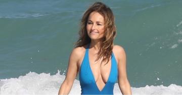 Giada De Laurentiis Sizzles in a Plunging Swimsuit During a Fun Miami Beach Day