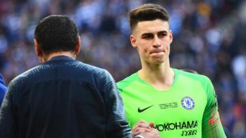 Kepa Arrizabalaga: Chelsea goalkeeper fined & apologises for Wembley incident