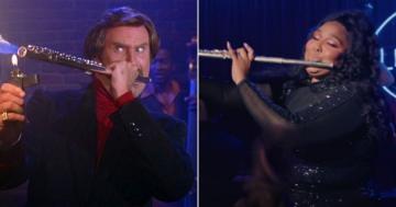 Lizzo's Recreation of the Jazz Flute Scene in Anchorman Is Truly a Gift to Us All