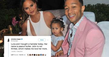 Chrissy Teigen Got Her Kids a Hamster, and It's Going as Well as You Thought It Would