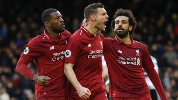 Fulham 1-2 Liverpool: James Milner's penalty sends Reds top after scare