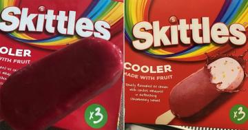 The UK's Fruity Skittles Ice Cream Bars Are Covered in a Layer of Strawberry Sorbet