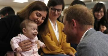 Prince Harry Visited the YMCA, Hung Out With All the Boys . . . and an Adorable Baby