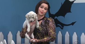 Would You Say No to Khaleesi? Emilia Clarke Finds Homes for Puppies, Game of Thrones Style
