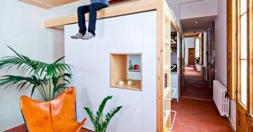 Apartment renovation comes with kitchen-in-a-box & floating desk