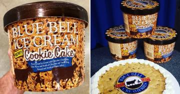 Blue Bell's Cookie Cake Ice Cream Is Packed With Chocolate Chips and Vanilla Icing Swirls