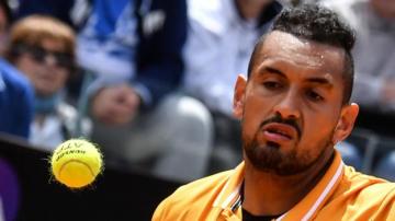 Kyrgios serves underarm again during Italian Open victory