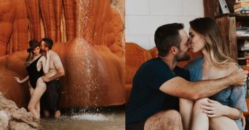 We Can't Stop Looking at This Couple's Steamy Mystic Hot Springs Photo Shoot