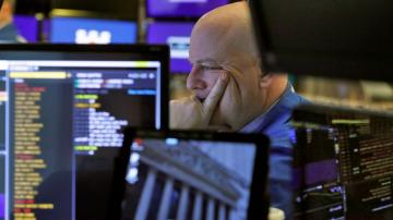 Stocks fall, bond yields take another breathtaking drop