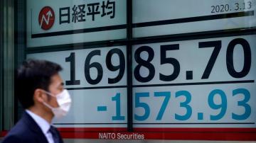 Asian shares dive, then trim losses after Wall St sell-off