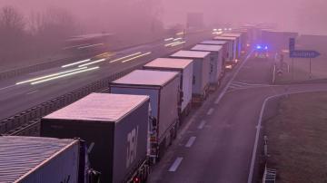 Traffic piles up in Europe as virus lockdowns close borders