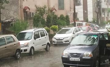 Heavy Rain, Hailstorm In Ghaziabad And Noida Near Delhi