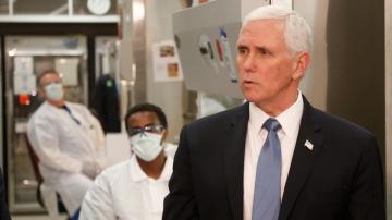 Pence's wife says he was unaware of mask policy during visit