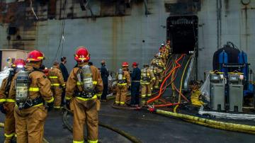 All known fires extinguished on USS Bonhomme Richard