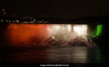"India In All Its Magnificence": Niagara Falls In National Flag Colours