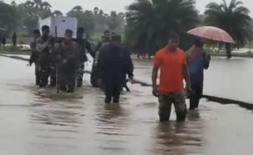 Watch: CRPF Personnel Carry Soldier's Dead Body On Foot Amid Rising Water