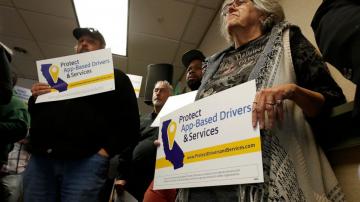 Uber, Lyft look to kill California law on app-based drivers