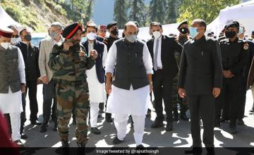 Rajnath Singh Visits Atal Tunnel To Review Preparations For Inaugural Function