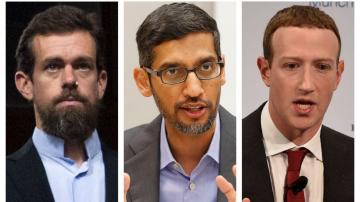 CEOs of 3 tech giants to testify at Oct. 28 Senate hearing