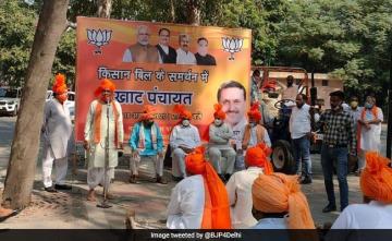Delhi BJP Holds "Khat Panchayat" To Garner Support For Farm Laws