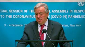 UN chief: Vaccine can't undo damage from global pandemic