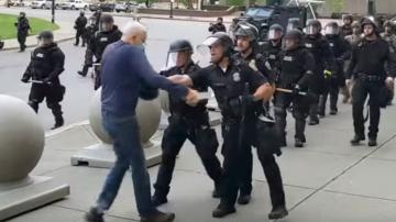Assault charges dropped against Buffalo police officers seen pushing protester