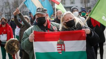 Hungarian far-right party protests lockdown