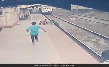 Rail Official Runs Towards Train To Save Child: Daring Rescue In Video