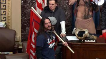 Man who carried Trump flag onto Senate floor pleads guilty in Capitol riot probe