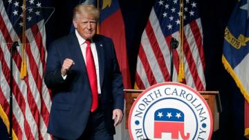 Trump returns to stage with speech at North Carolina GOP convention
