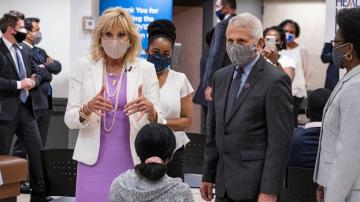 Jill Biden, Dr. Fauci visit vaccine site at Harlem church