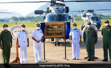 Navy Inducts 3 Indigenously-Built Advanced Light Helicopters ALH MK III