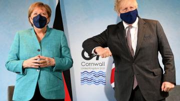 UK-EU Brexit spat over N Ireland clouds G7 leaders summit