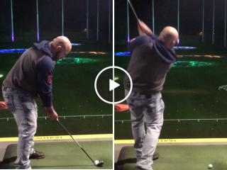 Golfer tees up, takes his swing, and repeatedly embarrasses himself (Video)