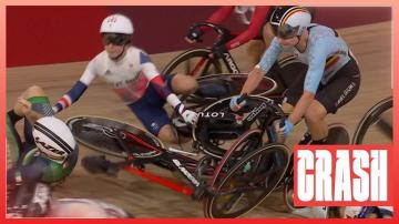 Tokyo Olympics: GB's Laura Kenny involved in big crash in dramatic start to women's omnium