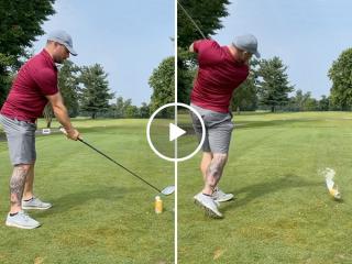 John Daly isn’t the only guy who can rip a drive off a beer can (Video)