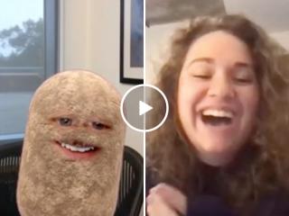 Professor hosting class as a potato has got real Michael Scott vibes (Video)