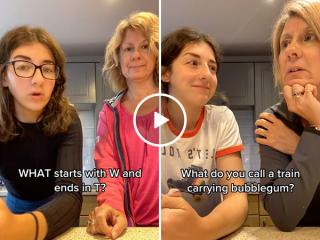 Dad jokes are no match for this clever Mom (Video)