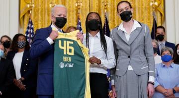 Biden honours Seattle Storm’s 2020 WNBA championship at White House