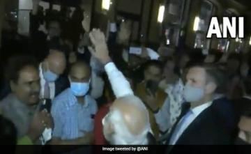 Watch: "Modi" Chants Greet PM Outside New York Hotel Ahead Of UN Address