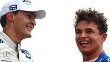 Lando Norris on pole position in Russian Grand Prix qualifying, as Lewis Hamilton spins