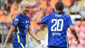 Manchester United 1-6 Chelsea: Kirby scores 50th WSL goal in emphatic win