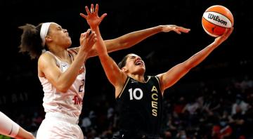 Plum, Aces hold off Mercury to win Game 1 of WNBA semifinals